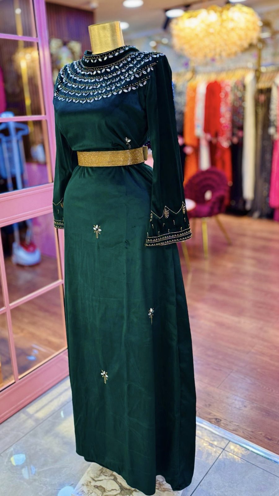 فستان مخمل بارد شك خرز