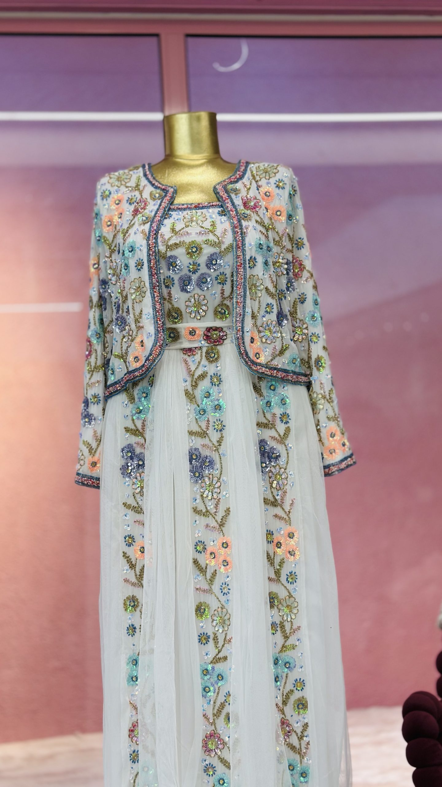 فستان شك خرز يدوي - Image 5